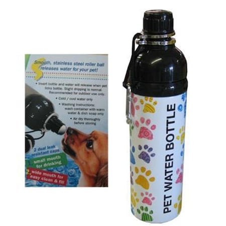 Good Life Gear Good Life Gear SF6035 PAWS 24 oz. BPA Free Travel Water Bottle For Pets - Paws SF6035 PAWS